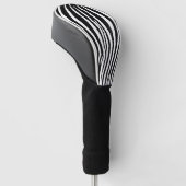 Zebra's zwarte en witte golfkappen golfheadcover (Schuin)