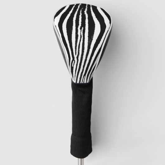 Zebra's zwarte en witte golfkappen golfheadcover (Voorkant)