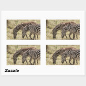 zebrasgras rechthoekige sticker (Vel)