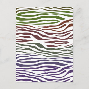 Zebrastreep Kleurrijk Abstract Briefkaart