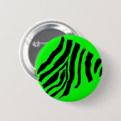 Zebrastreep knop (Groen) Ronde Button 5,7 Cm (Voorkant /achterkant)