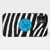 Zebrastreep Monogram iphone 5 hoes (Achterkant (horizontaal))