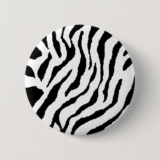 Zebrastreep Speld Ronde Button 5,7 Cm (Voorkant)