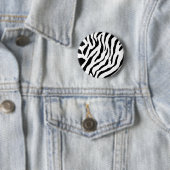 Zebrastreep Speld Ronde Button 5,7 Cm (In situ)