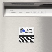 Zebrastreep Verjaardagsballonnen Magneet (Insitu (Vaatwasser))