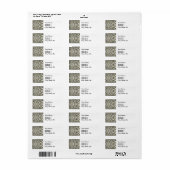 Zebrastreeppatroon Etiket (Full Sheet)