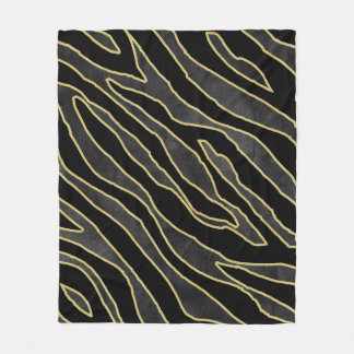 Zebrastrepen: Abstract monochroom naadloos. Fleece Deken