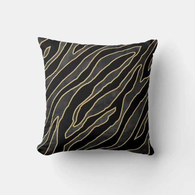 Zebrastrepen: Abstract monochroom naadloos. Kussen (Voorkant)