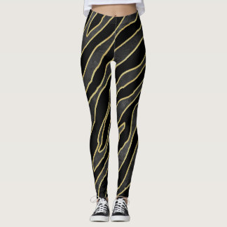 Zebrastrepen: Abstract monochroom naadloos. Leggings