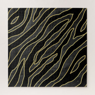 Zebrastrepen: Abstract monochroom naadloos. Legpuzzel