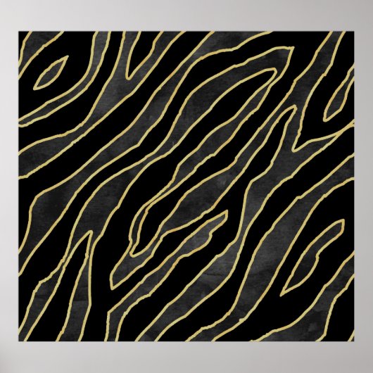 Zebrastrepen: Abstract monochroom naadloos. Poster (Voorkant)