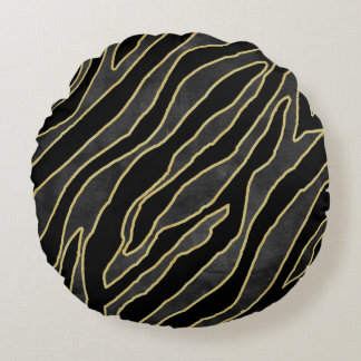 Zebrastrepen: Abstract monochroom naadloos. Rond Kussen