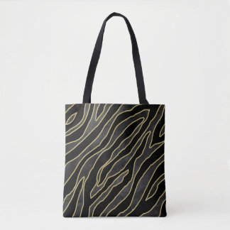 Zebrastrepen: Abstract monochroom naadloos. Tote Bag