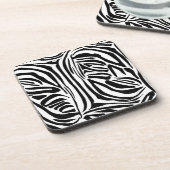 Zebrastrepen Bier Onderzetter (Linkerzijde)