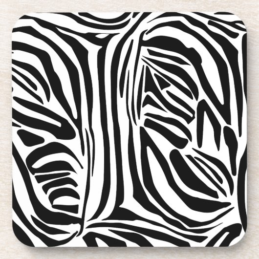 Zebrastrepen Bier Onderzetter (Voorkant)