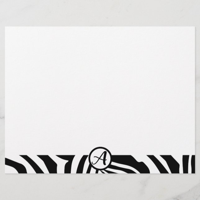 Zebrastrepen Briefhoofd (Voorkant)