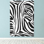 Zebrastrepen Canvas Afdruk (Insitu (Houten vloer))