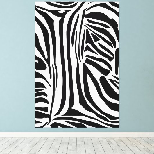 Zebrastrepen Canvas Afdruk (Insitu (Houten vloer))