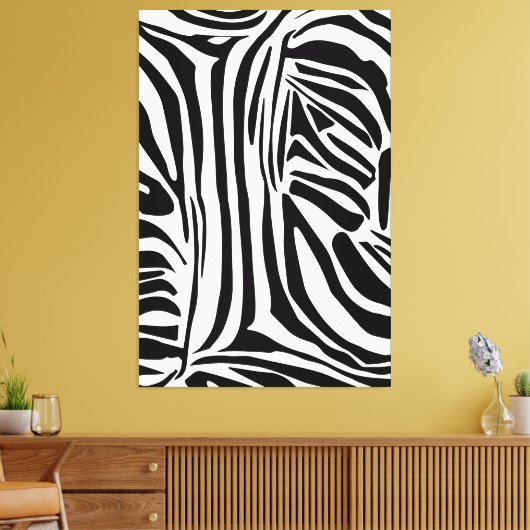 Zebrastrepen Canvas Afdruk (Insitu (Woonkamer))