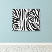 Zebrastrepen Canvas Afdruk (Insitu (Houten vloer))