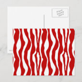Zebrastrepen - Diep rood en wit Briefkaart (Voorkant / Achterkant)