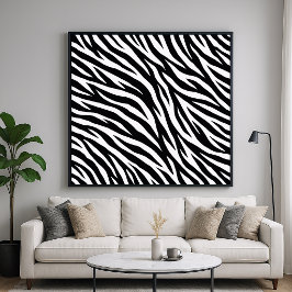 Zebrastrepen Dierenpatroon Poster