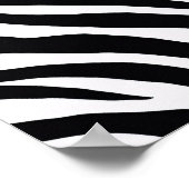 Zebrastrepen Dierenpatroon Poster (Hoek)