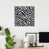 Zebrastrepen Dierenpatroon Poster (Thuiskantoor)