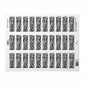 Zebrastrepen Etiket (Full Sheet)