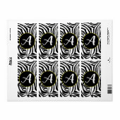 Zebrastrepen Etiket (Full Sheet)