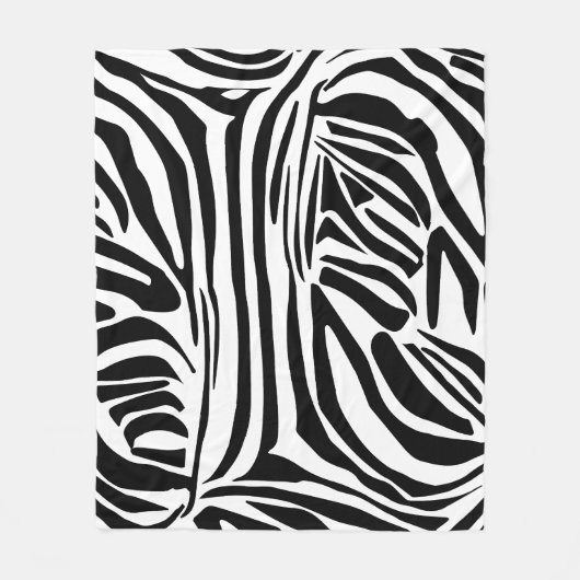 Zebrastrepen Fleece Deken (Voorkant)