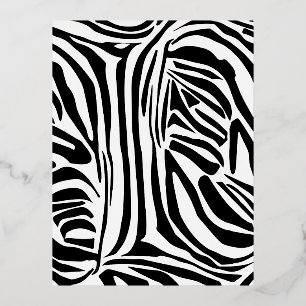 Zebrastrepen Folie Feestdagen Briefkaart