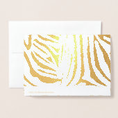 Zebrastrepen Folie Kaarten (Met envelop)