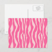 Zebrastrepen - Fuchsia en lichtroze Briefkaart (Voorkant / Achterkant)