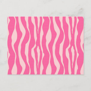 Zebrastrepen - Fuchsia en lichtroze Briefkaart