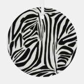 Zebrastrepen Glas Ornament (Achterkant)