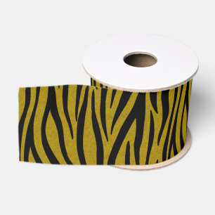 Zebrastrepen in Safari Zwart en Bruin Grosgrain Lint