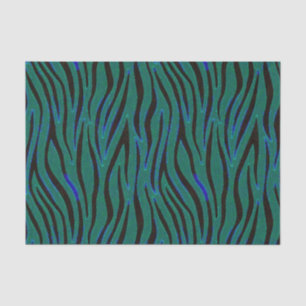 Zebrastrepen in zwart en groene safariprint tissuepapier