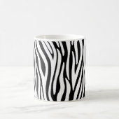 Zebrastrepen in zwart en witte vacht effect koffiemok (Center)