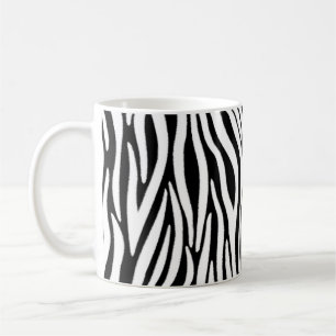 Zebrastrepen in zwart en witte vacht effect koffiemok