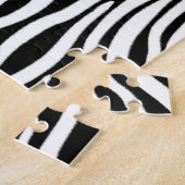 Zebrastrepen in zwart en witte vacht effect legpuzzel (Zijkant)