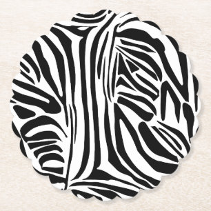 Zebrastrepen Kartonnen Onderzetters