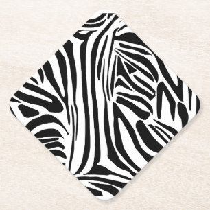 Zebrastrepen Kartonnen Onderzetters
