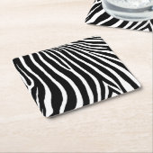 Zebrastrepen kartonnen onderzetters (Schuin)