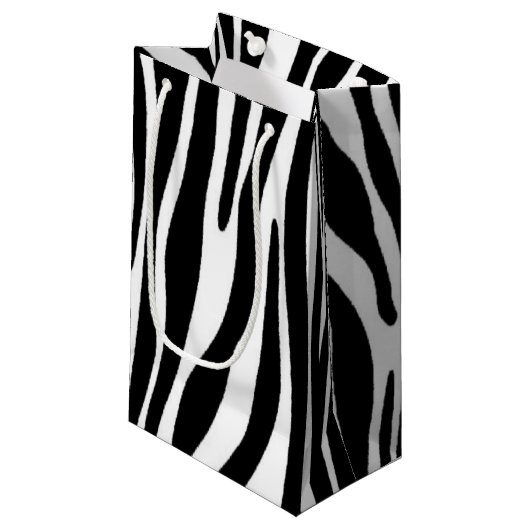 Zebrastrepen Klein Cadeauzakje (Voorkant Gekanteld)
