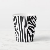 Zebrastrepen Latte Mok (Voorkant)