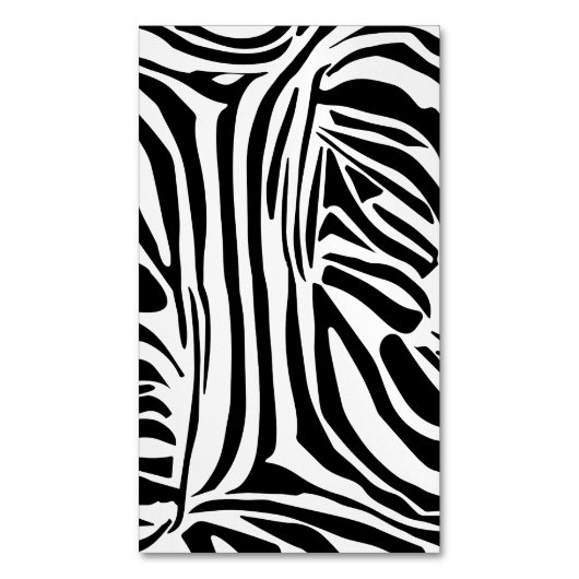 Zebrastrepen Magnetisch Visitekaartje (Voorkant Verticaal)