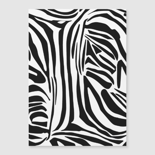 Zebrastrepen Magnetische Uitnodiging (Voorkant)