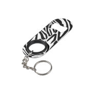 Zebrastrepen Mini Flessenopener (Achterkant Gekanteld)