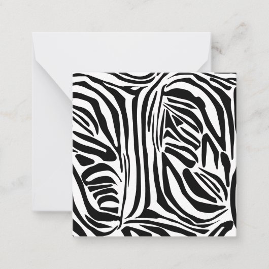 Zebrastrepen Notitiekaartje (Voorkant)